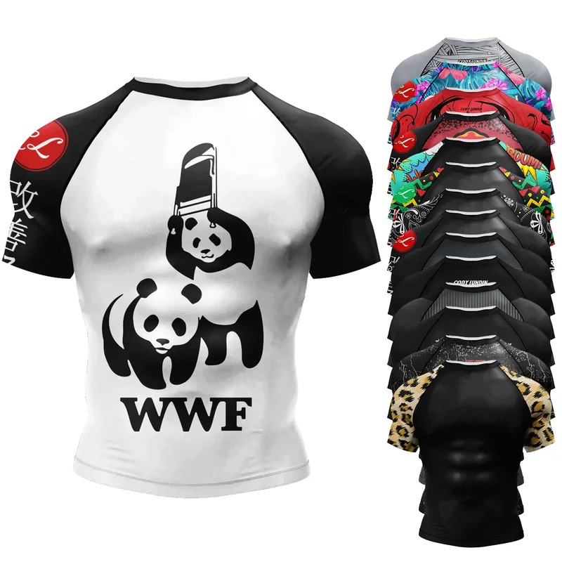 Head Gear Running - New Compression Mma Rashguard T-Shirt Men