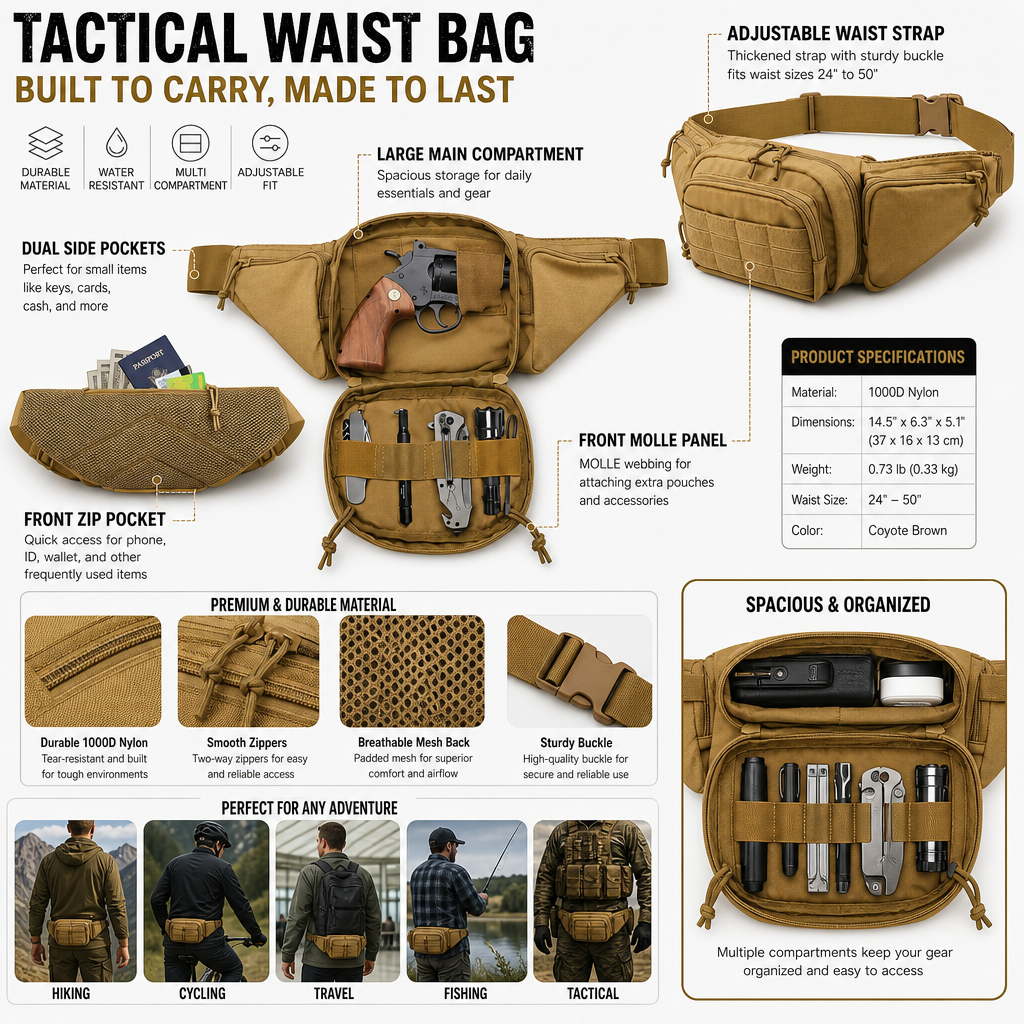 Tactical Waist Pack Outdoor Hi - Running Zwift ulasan dan harga