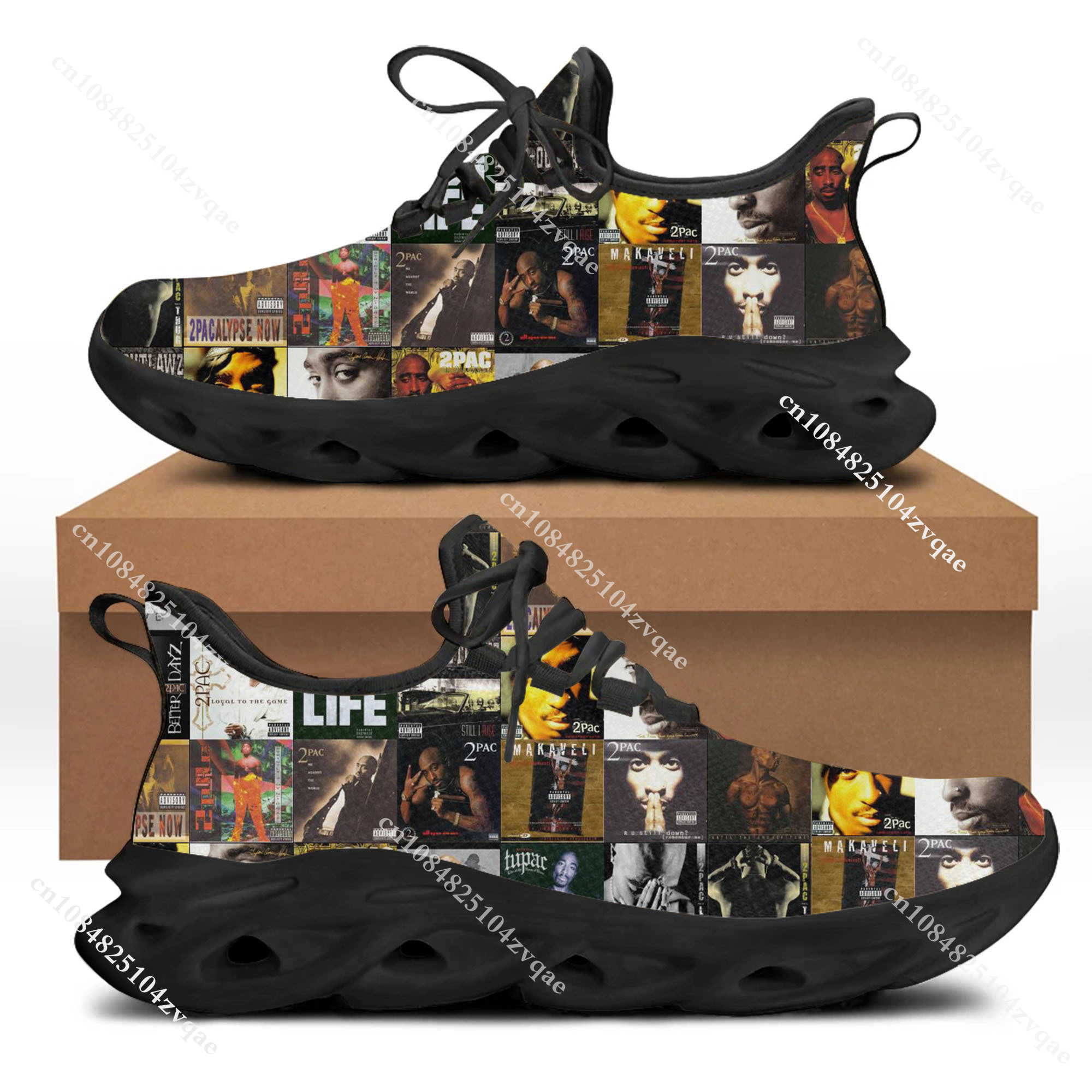 Tupac Rapper 2Pac Flats Sneake - Running Gear Woman ulasan dan harga